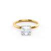 2.0ct Asscher Cut Moissanite Solitaire Engagement Ring