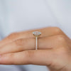 1.85CT Oval Cut Moissanite Hidden Halo Engagement Ring