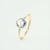 2.15 Ct Rose Cut Solitaire Full Bezel Moissanite Diamond Engagement Ring