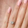 1.0 - 3.0 CT Princess Cut CVD Diamond Hidden Halo & Pave Setting Engagement Ring