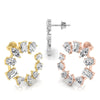 All Shaped Diamond Circle Moissanite Earrings for Her