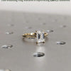 1.50-3.50 CT Emerald  CVD Diamond Solitaire Engagement Ring