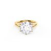 1.50ct Round Moissanite Solitaire Split Shank Style Engagement Ring