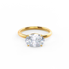 2.0ct East-West Oval Cut Moissanite Solitaire Engagement Ring