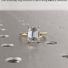 1.50 - 3.50 CT Emerald  CVD Diamond Solitaire Engagement Ring