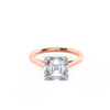2.50ct Asscher Cut Moissanite Solitaire Engagement Ring