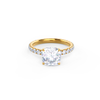 1.75CT Cushion Moissanite Solitaire Pave Setting Engagement Ring
