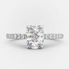 1.70ct Cushion Cut Moissanite Hidden Halo Engagement Ring