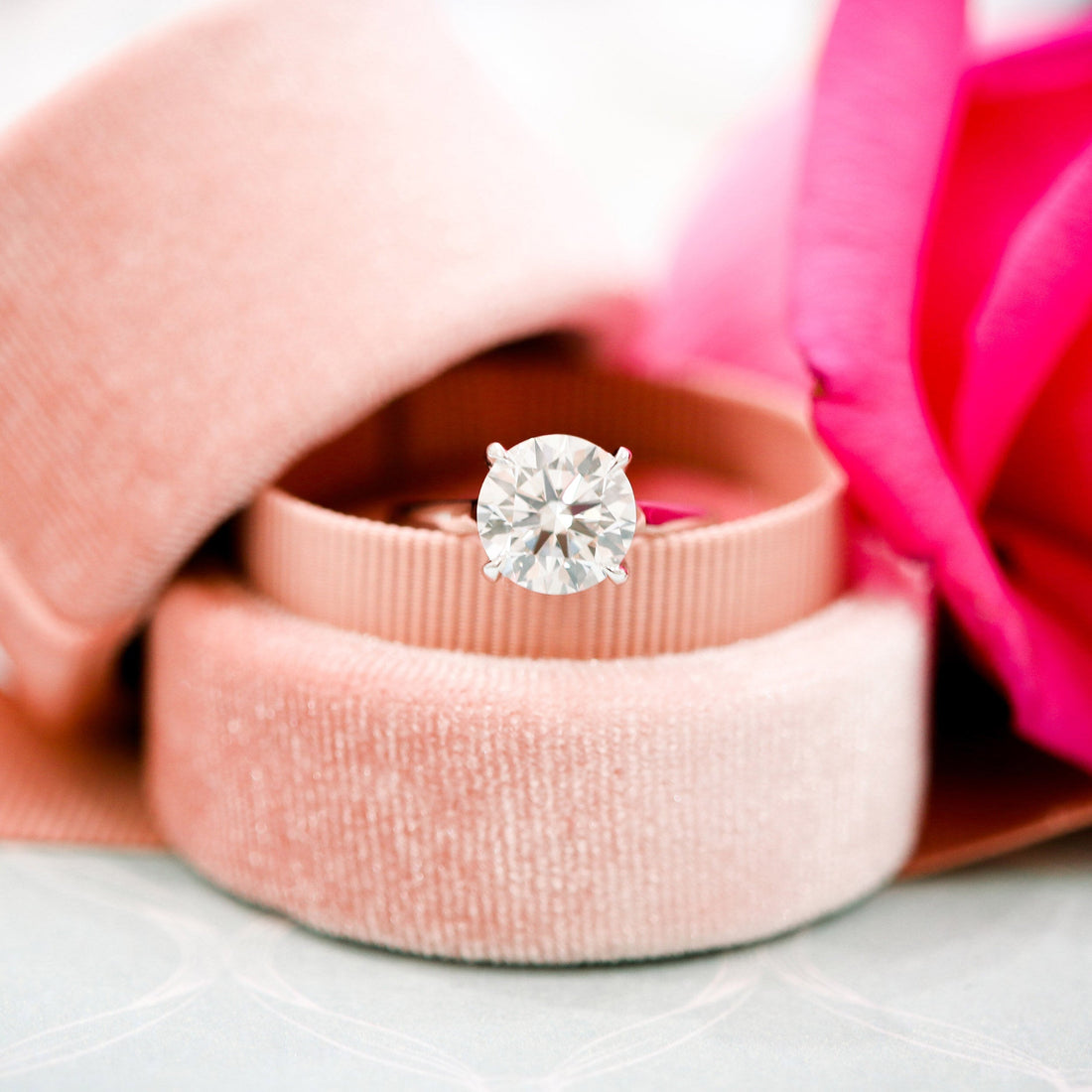 2.75ct Round Brilliant Cut Moissanite Solitaire Engagement Ring