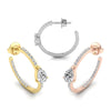 Pear & Round Cut Moissanite Diamond Hoop Earrings for Her