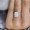 1.60 - 4.60 CT Radiant Moissanite Hidden Halo Pave Setting Engagement Ring