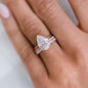 3.20CT Pear Cut Moissanite Solitaire Engagement Ring