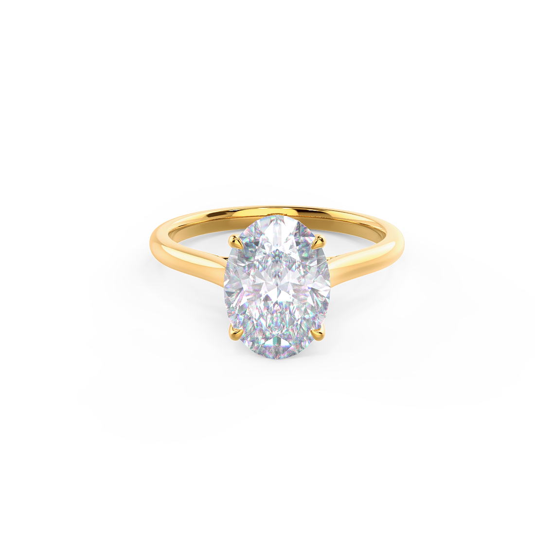 2.50ct Oval Moissanite Solitaire Engagement Ring