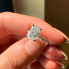 1.80CT Radiant Cut Hidden Halo Moissanite Engagement Ring in 14K White Gold
