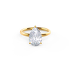 2.0ct Pear Cut Moissanite Solitaire Engagement Ring