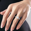 1.0- 3.0 CT Emerald Cut CVD Diamond Pave Style Engagement Ring