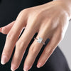 1.50 - 3.50 CT Emerald Cut CVD Diamond Pave Engagement Ring