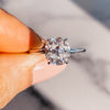 1.50CT Elongated Cushion Cut Moissanite Solitaire Engagement Ring