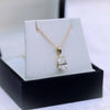 0.50CT-1.0CT Pear Cut Moissanite Solitaire Layering Necklace