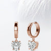 Heart Cut Moissanite Drop Diamond Earrings for Women