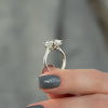 2.0 -4.0 CT Oval Cut CVD Diamond Hidden Halo Engagement Ring