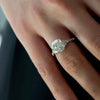 2.0 - 4.0 CT Cushion Cut CVD Diamond Pave Setting Engagement Ring