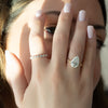 1.0 - 3.0  CT Pear Cut CVD Diamond Vintage Engagement Ring