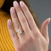 2.0 - 4.0  CT Radiant Cut CVD Diamond Hidden Halo Engagement Ring