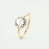 2CT Round Cut Moissanite Solitaire Double Prong Engagement Ring