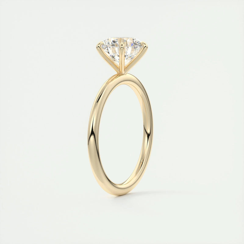 2.15 Ct Round Solitaire Flush Stacking Moissanite Diamond Engagement Ring