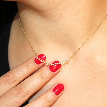 0.27 ctw Cluster Diamond Necklace for Women