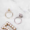 1.85CT Oval Cut Moissanite Hidden Halo Engagement Ring