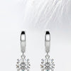 Round Cut Moissanite Drop Diamond Earrings for Women
