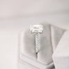 1.75CT Emerald Cut Moissanite Pave Setting Engagement Ring