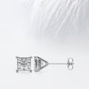 Princess Cut Moissanite Stud Diamond Earrings in 10K Gold