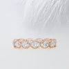 Bezel Set Oval Cut Moissanite Eternity Diamond Wedding Band