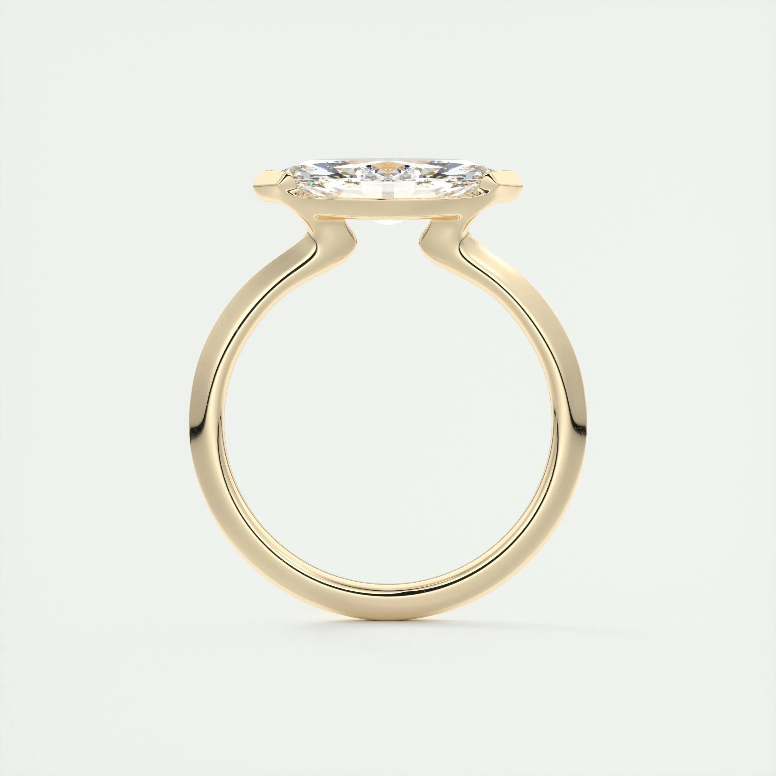 2.0 Ct Marquise East West Solitaire Moissanite Diamond Engagement Ring