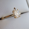 1.0-2.0 CT Pear CVD Diamond Solitaire Engagement Ring