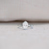 1.50ct Oval Cut Solitaire Style Moissanite Engagement Ring