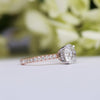 1.50CT Round Brilliant Cut Moissanite Pave Setting Engagement Ring