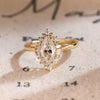 1.0 - 3.0 CT Marquise CVD Diamond Halo Solitaire Engagement Ring