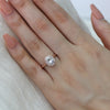 1.50CT Oval Cut Halo Style Moissanite Engagement Ring