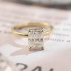 1.0-3.0 CT Radiant CVD Diamond Solitaire Engagement Ring