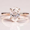 5.0CT Oval Cut Moissanite Solitaire Engagement Ring