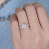 1.50CT Round Moissanite Solitaire Pave Setting Engagement Ring