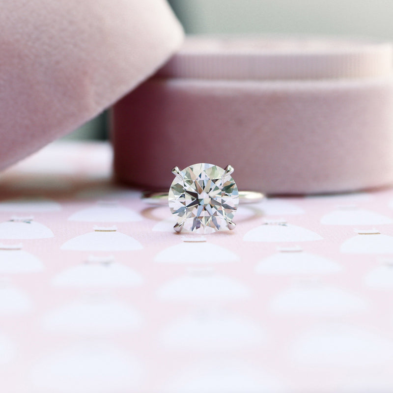 2.25ct Round Brilliant Cut Moissanite Solitaire Engagement Ring