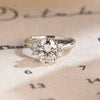 1.0-3.0 CT Oval  CVD Diamond Hidden Halo Engagement Ring