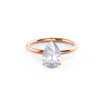 2.0ct Pear Cut Moissanite Solitaire Engagement Ring