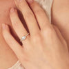 1.0-3.0 CT Emerald CVD Diamond Pave Setting Engagement Ring