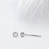 0.10ct Round Cut Bezel Set Moissanite Diamond Earrings for Women